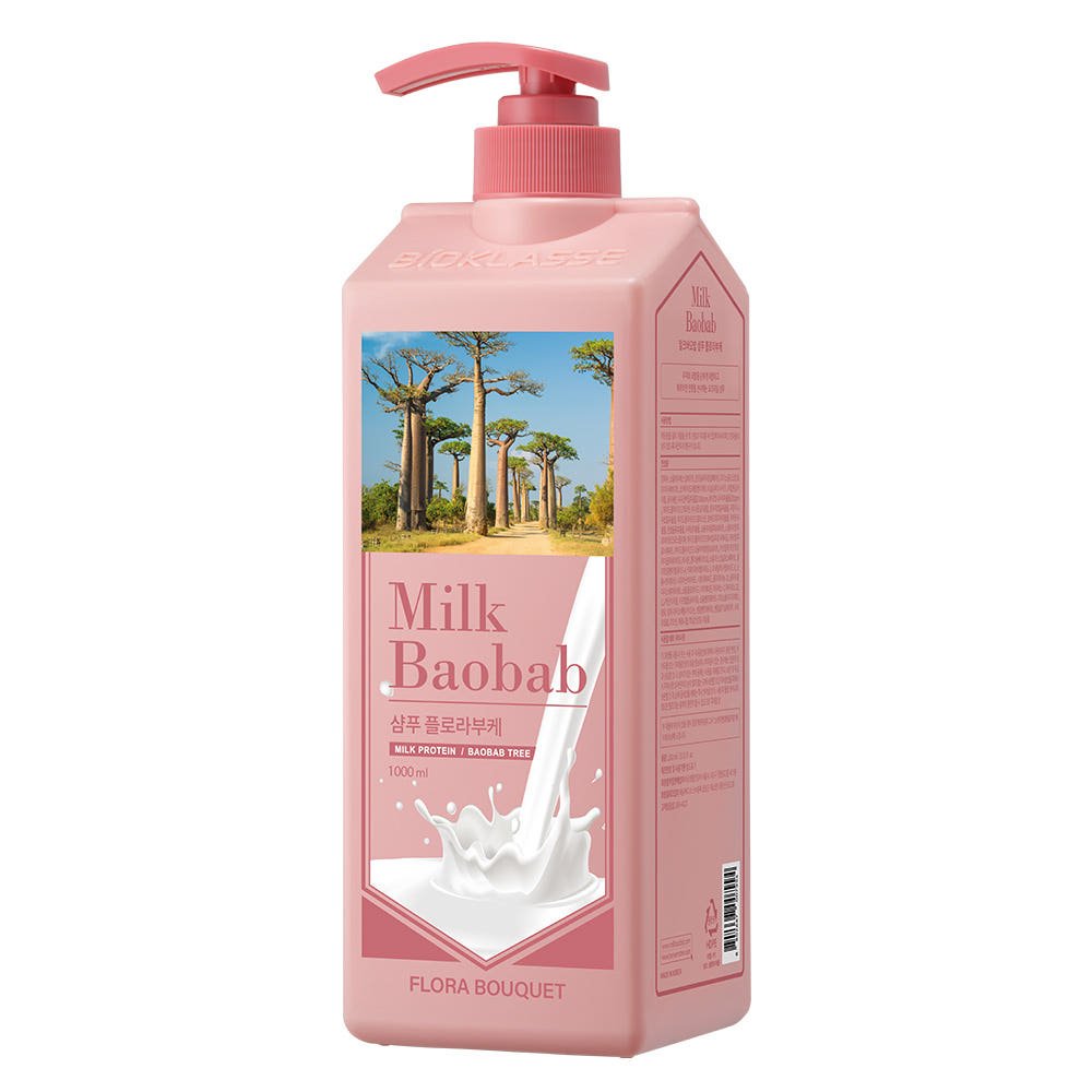 BIOKLASSE MILK BAOBAB Hair Shampoo 1000ml Flora Bouquet - TIANSHOP