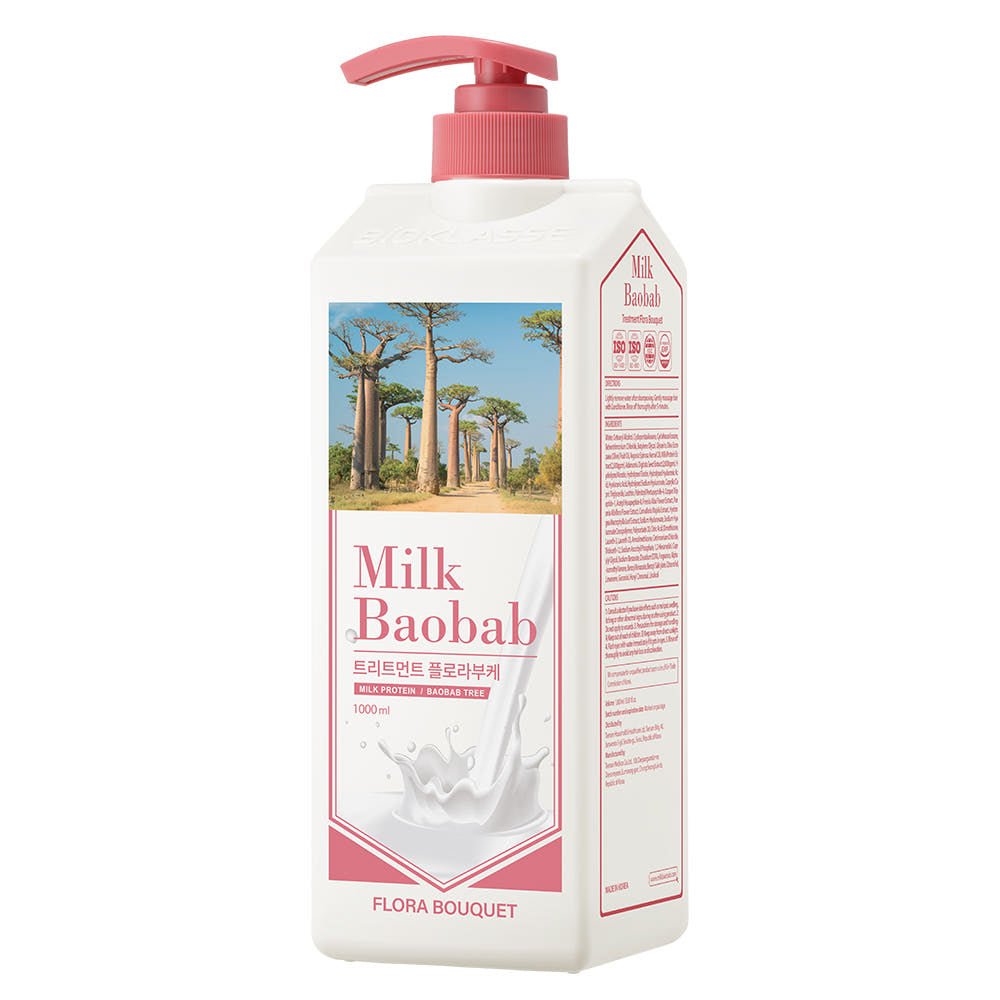 BIOKLASSE MILK BAOBAB Hair Treatment 1000ml Flora Bouquet - TIANSHOP