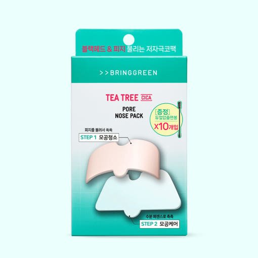 BRINGGREEN Tea Tree Cica Pore Nose Pack 5pcs - TIANSHOP