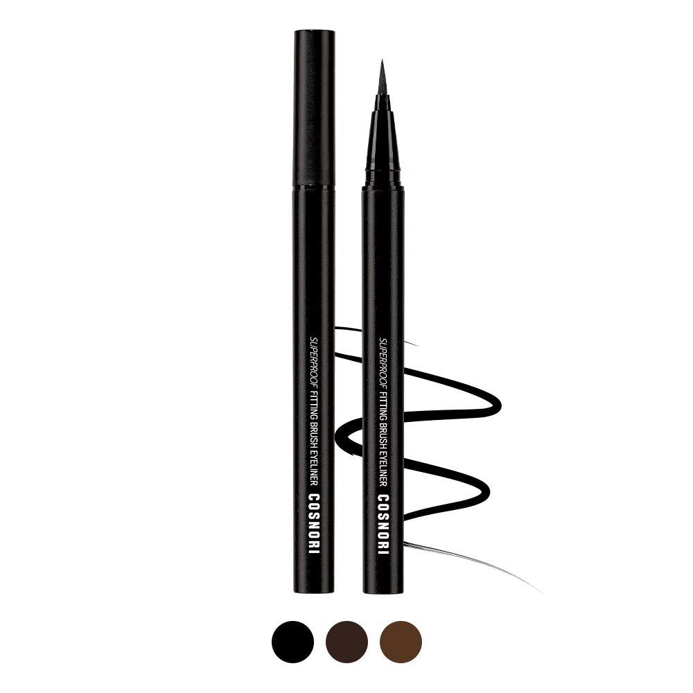 COSNORI Super Proof Fitting Brush Eyeliner 0.6g (3 Colors) - TIANSHOP