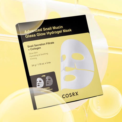 COSRX Advanced Snail Mucin Glass Glow Hydrogel Mask 34g X 3ea - TIANSHOP