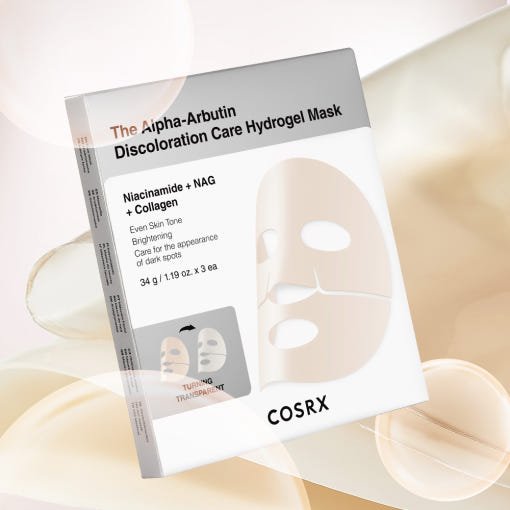 COSRX The Alpha - Arbutin Discoloration Care Hydrogel Mask 34g X 3ea - TIANSHOP