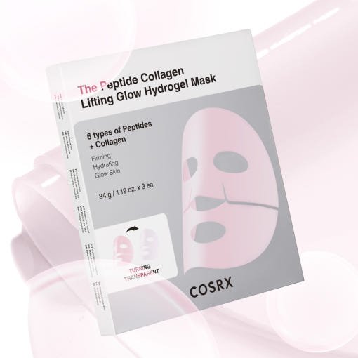 COSRX The Peptide Collagen Lifting Glow Hydrogel Mask 34g X 3ea - TIANSHOP