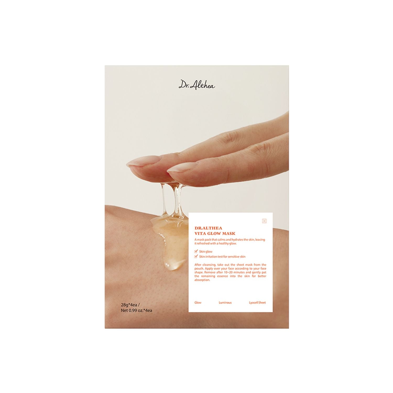 Dr.Althea Vita Glow Mask Sheet 28g X 4ea - TIANSHOP