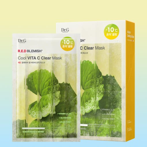 Dr.G RED BLEMISH Cool Vita C Clear Mask 30g X 10ea - TIANSHOP