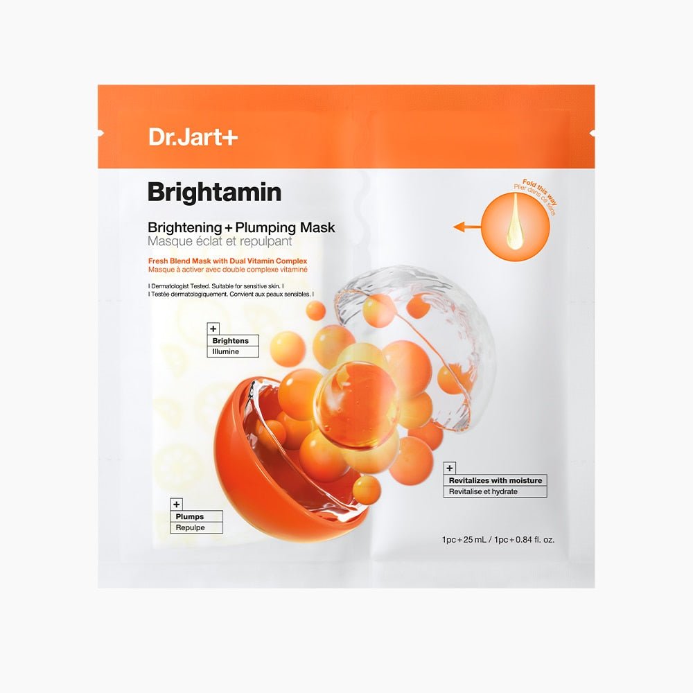 Dr.jart+ Brightamin Brightening + Plumping Face Mask With Vitamin C 25ml X 5ea - TIANSHOP