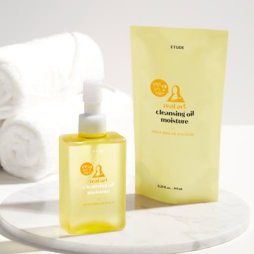 ETUDE Real Art Cleansing Oil Moisture & Refill 185ml+185ml - TIANSHOP