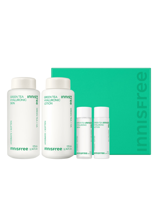 Innisfree Green Tea Hyaluronic Skincare Set - TIANSHOP