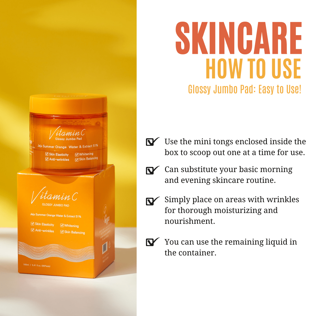 [JEJU INDI] Vitamin C Glossy Jumbo Pad 160ml - TIANSHOP