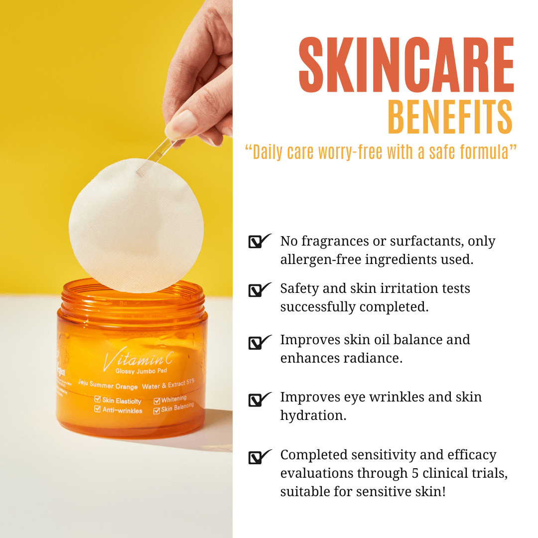 [JEJU INDI] Vitamin C Glossy Jumbo Pad 160ml - TIANSHOP