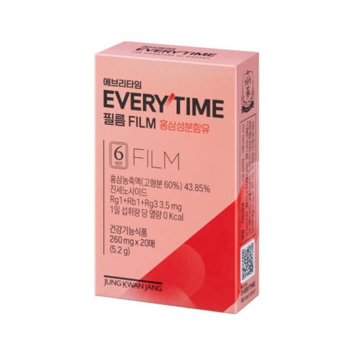 [Jung Kwan Jang] Korean Red Ginseng Extract Every Time FILM (260mg*20Sheets) - TIANSHOP