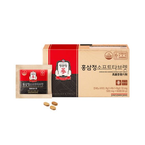 [Jung Kwan Jang] Korean Red Ginseng Extract SOFT TABLET 500mg*60ea(30g) - TIANSHOP