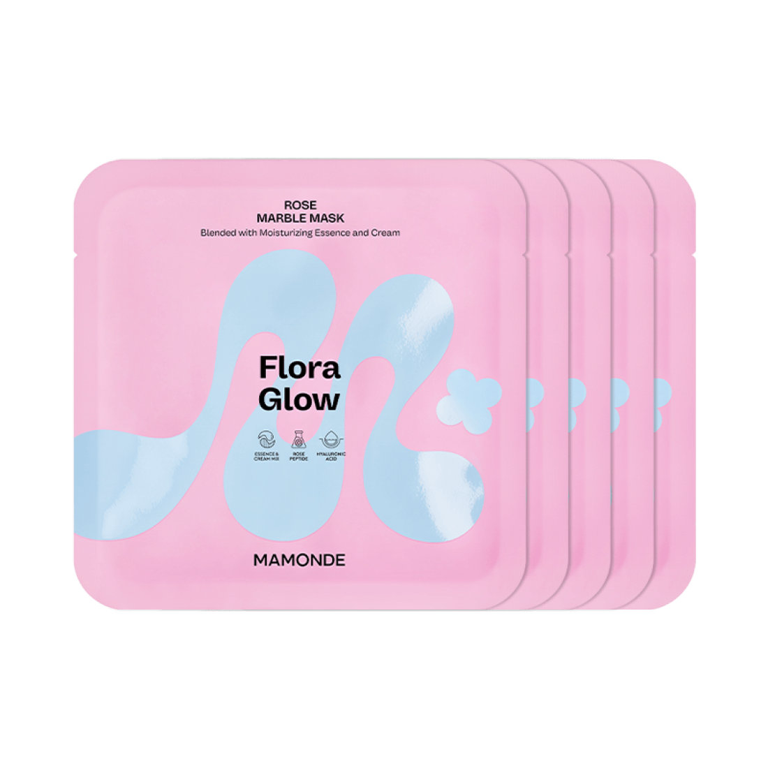 Mamonde Flora Glow Rose Marble Mask 36g X 5ea - TIANSHOP
