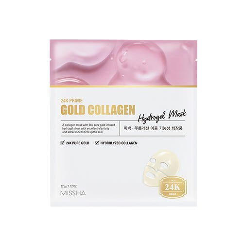 MISSHA 24K Prime Gold Collagen Hydrogel Mask 32g x 5ea - TIANSHOP