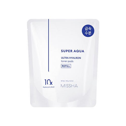 MISSHA Super Aqua Ultra Hyalron Toner Pad 180g/90pads (Refill) - TIANSHOP