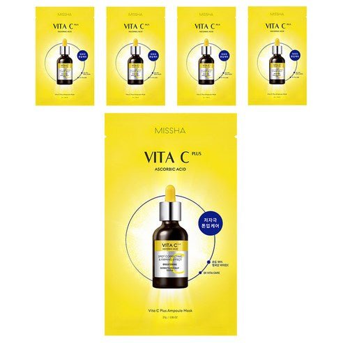 MISSHA Vita C Plus Ampoule Mask 27g X 5ea - TIANSHOP