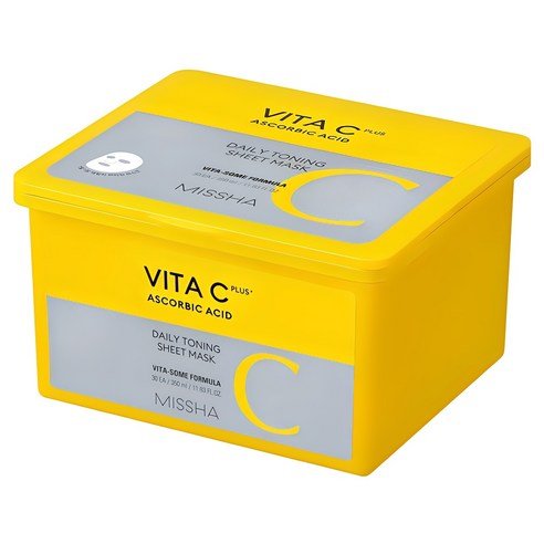 MISSHA Vita C Plus Daily Toning Sheet Mask 350ml/30sheets - TIANSHOP