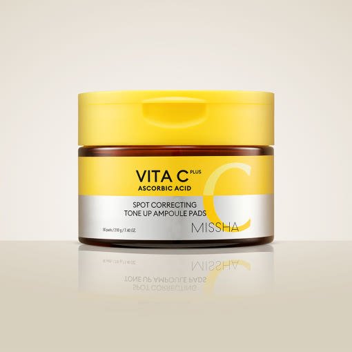 MISSHA Vita C Plus Spot Correcting Tone Up Ampoule Pads 210g/80pads - TIANSHOP