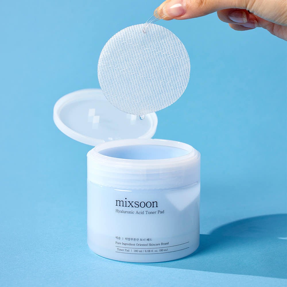 mixsoon Hyaluronic Acid Toner Pad 80ea/180ml - TIANSHOP