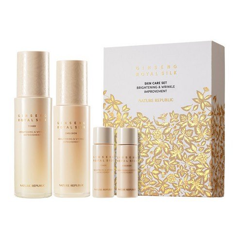 NATURE REPUBLIC Ginseng Gold Silk Toner & Emulsion Set - TIANSHOP