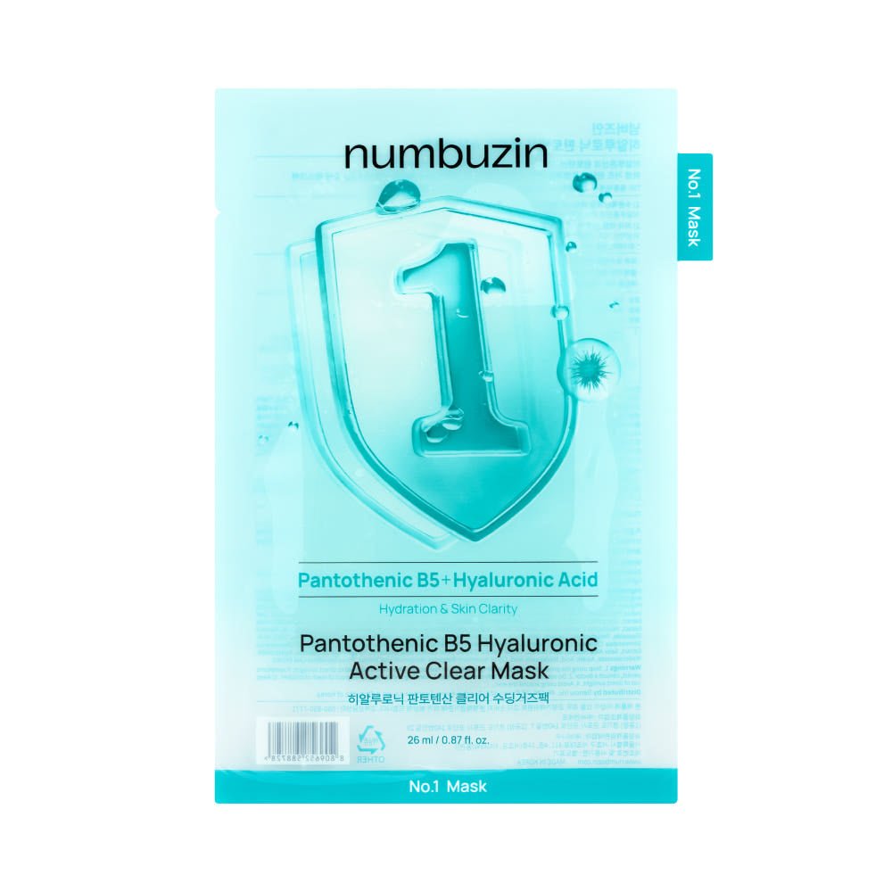numbuzin No.1 Pantothenic B5 Hyaluronic Active Clear Mask 26ml X 10ea - TIANSHOP
