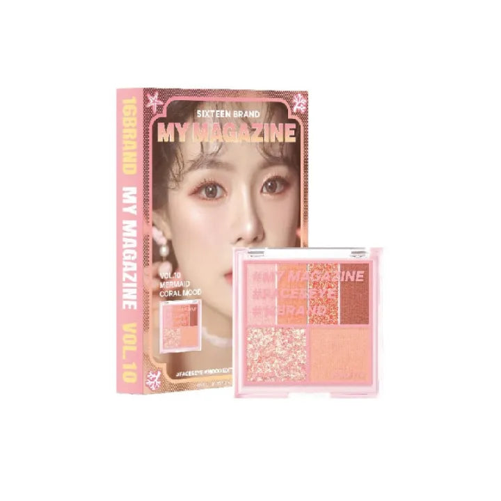 16BRAND My Magazine Shadow Palette 7.5g (10 цвята)