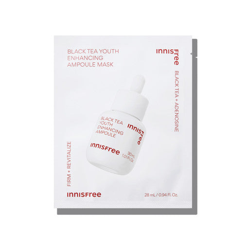 innisfree Black Tea Youth Enhancing Ampoule Mask 28ml X 6ea