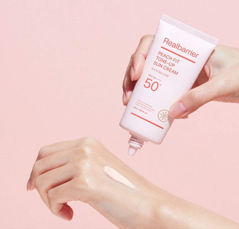 [Real Barrier] Peach Fit Tone - Up Sun Cream SPF 50+ PA++++50ml - TIANSHOP