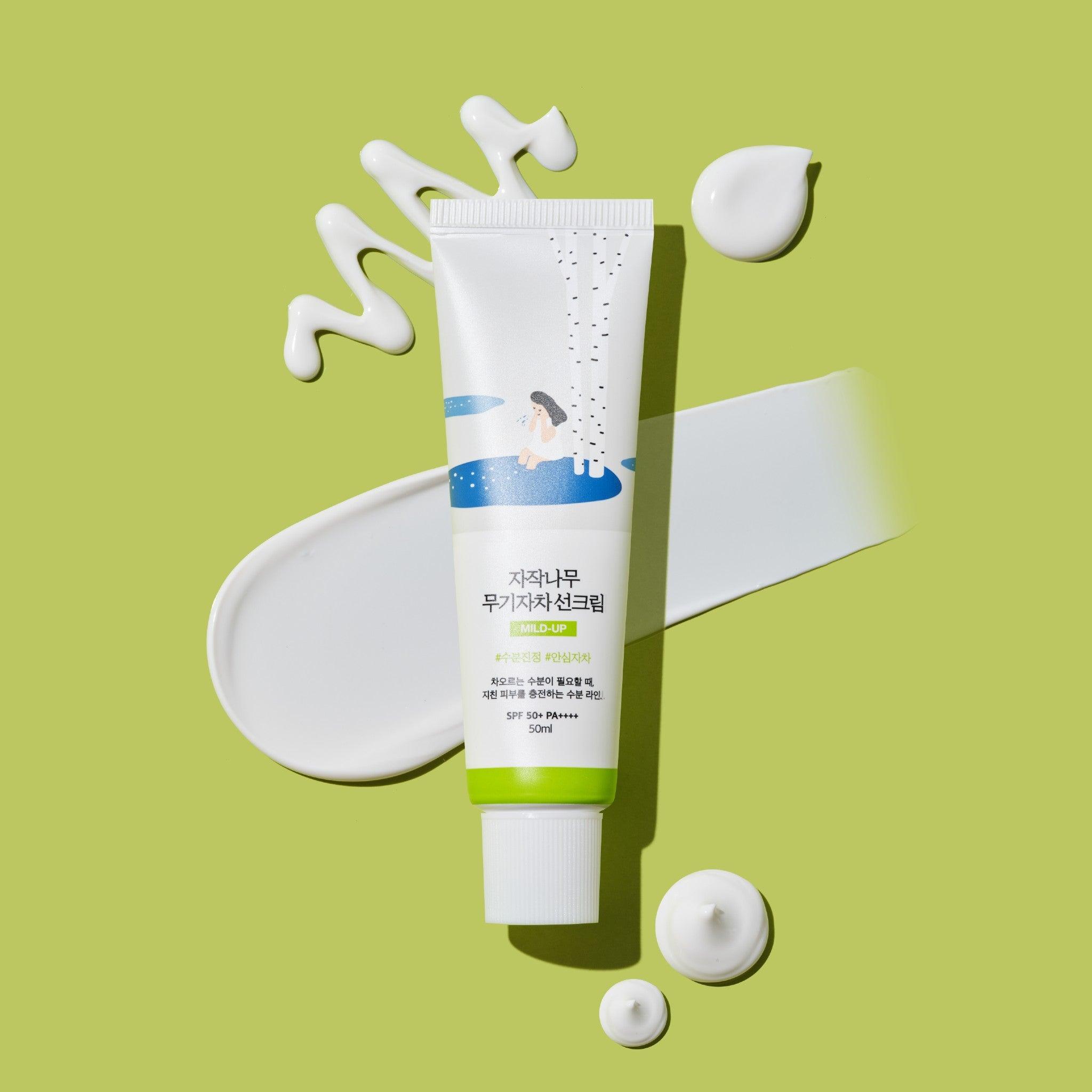 Round Lab Birch Moisturizing Mild - Up Sunscreen 50ml (SPF 50+ PA++++) - TIANSHOP