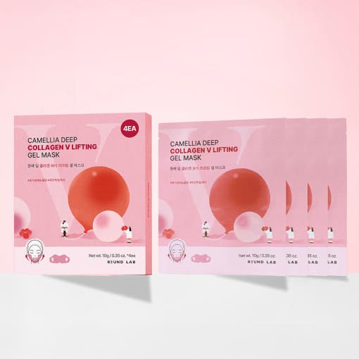 Round Lab Camellia Deep Collagen Firming Gel Mask Sheet 10g X 4ea - TIANSHOP