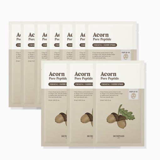 SKINFOOD Acorn Pore Peptide Mask 24ml X 10ea - TIANSHOP