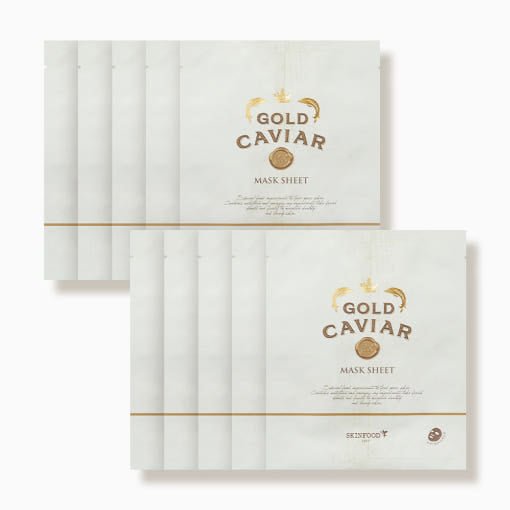 SKINFOOD Gold Caviar EX Mask Sheet 25ml x 10ea - TIANSHOP