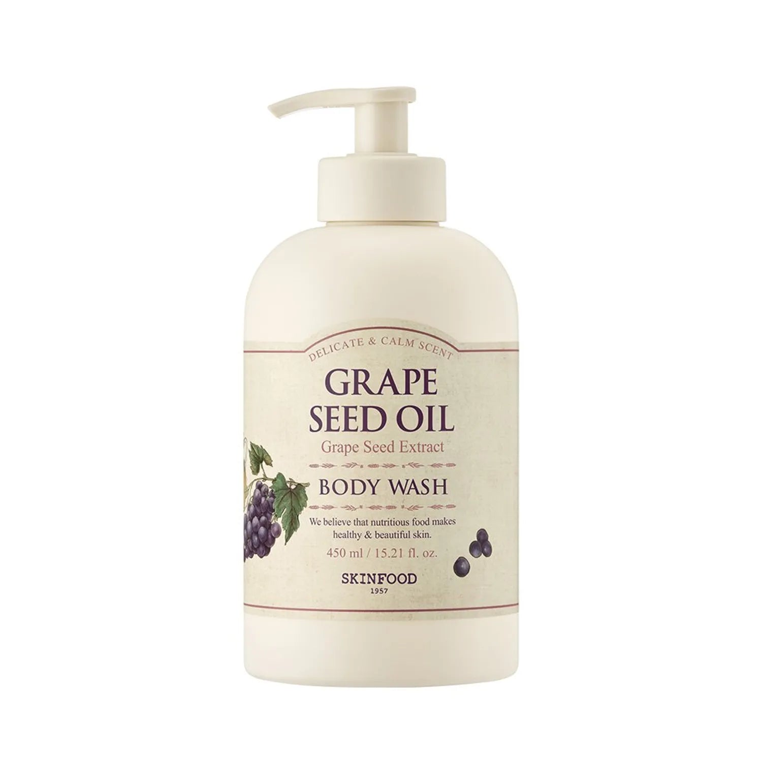 SKINFOOD Grape Seed Oil Body Wash 450ml - TIANSHOP