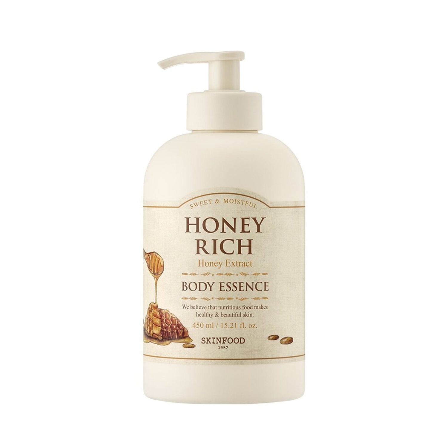 SKINFOOD Honey Rich Body Essence 450ml - TIANSHOP