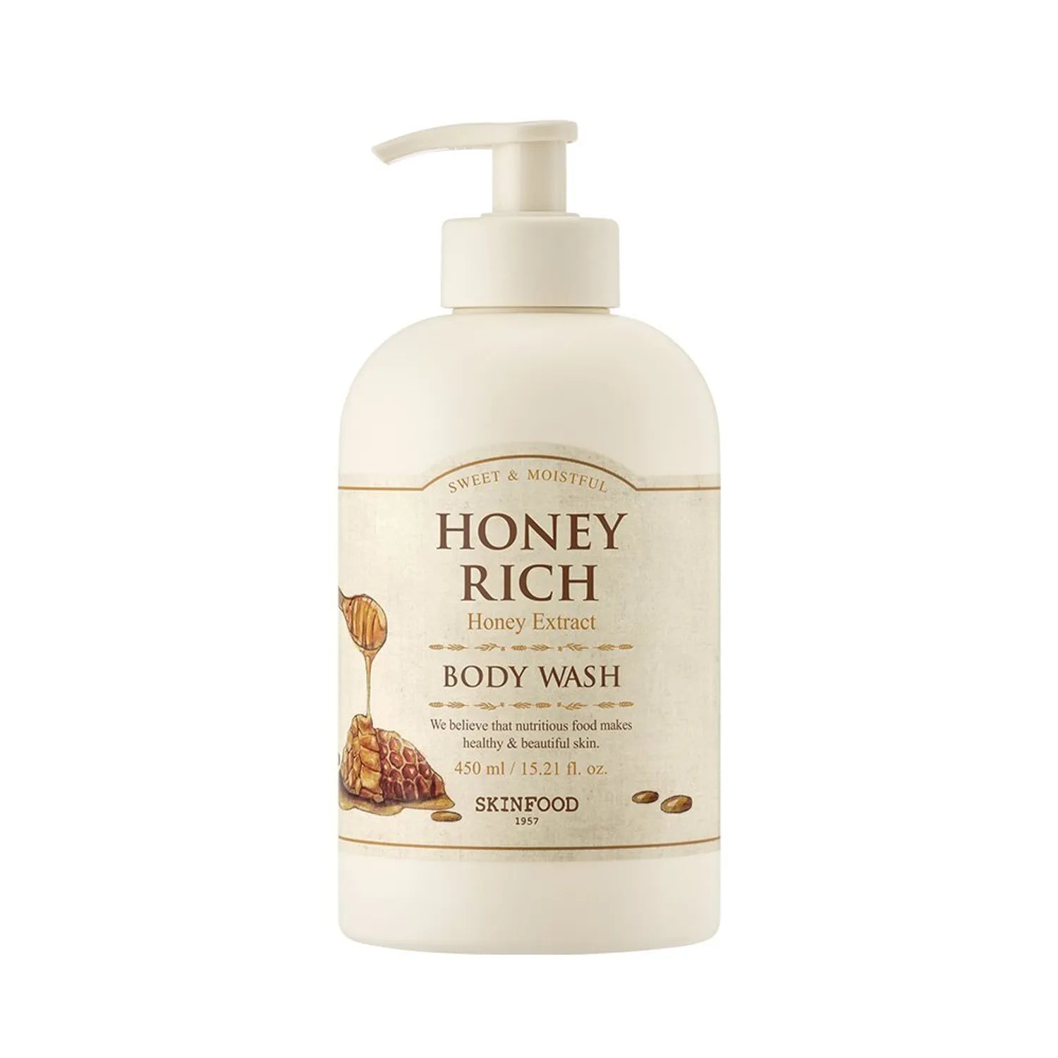 SKINFOOD Honey Rich Body Wash 450ml - TIANSHOP