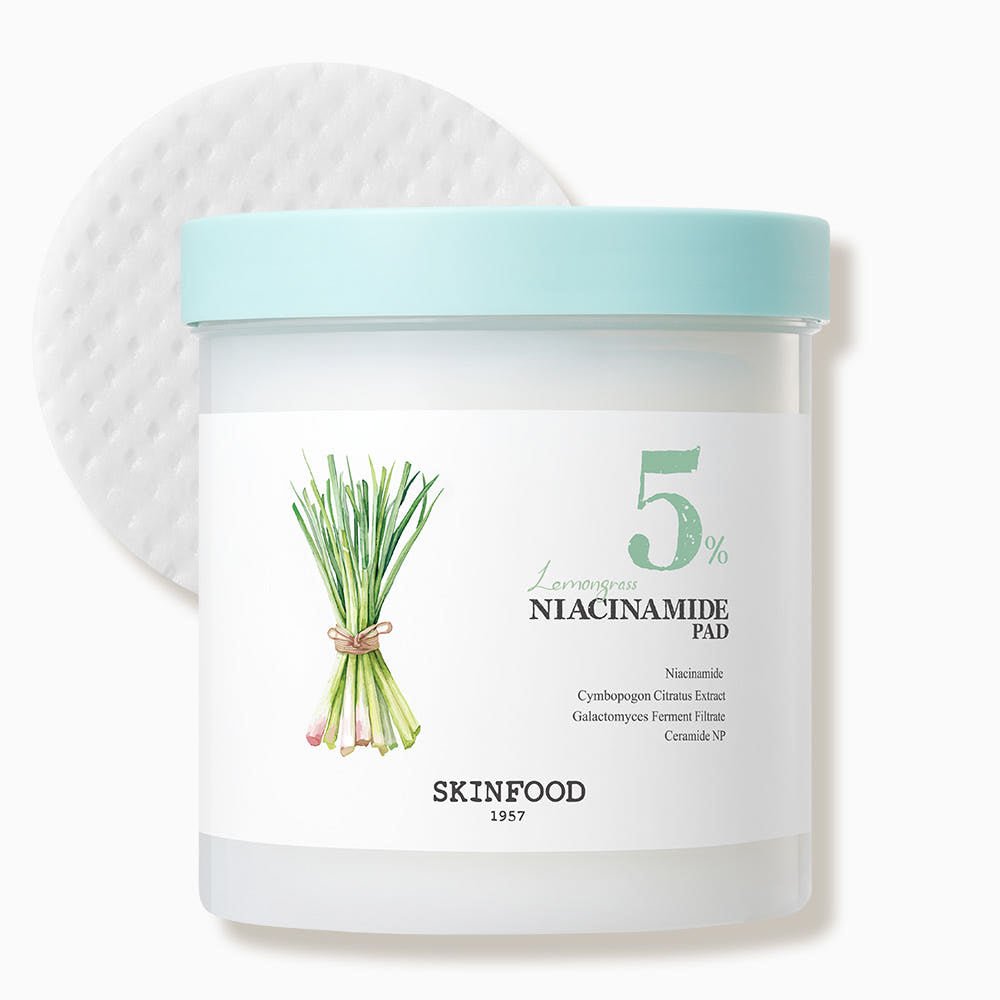 SKINFOOD Lemongrass Niacinamide Pad 250g/60ea - TIANSHOP