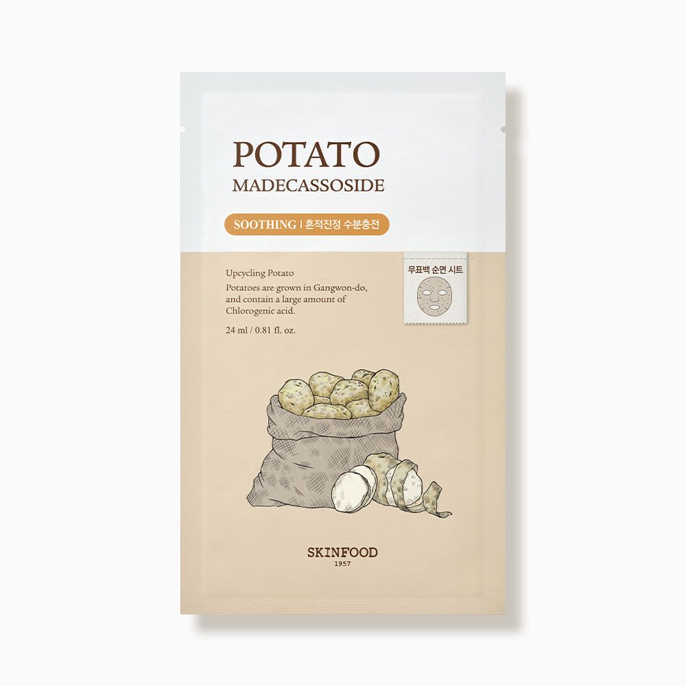 SKINFOOD Potato Madecassoside Mask Sheet 24ml X 10ea - TIANSHOP