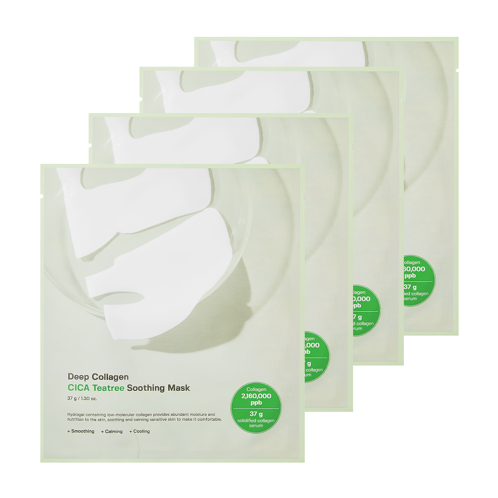 SUNGBOON EDITOR Deep Collagen Cica Tea Tree Soothing Mask 37g X 4ea - TIANSHOP