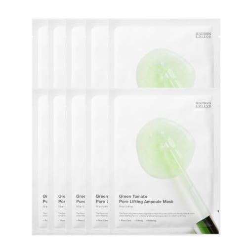 SUNGBOON EDITOR Green Tomato Pore Lifting Ampoule Mask 23ml X 10ea - TIANSHOP