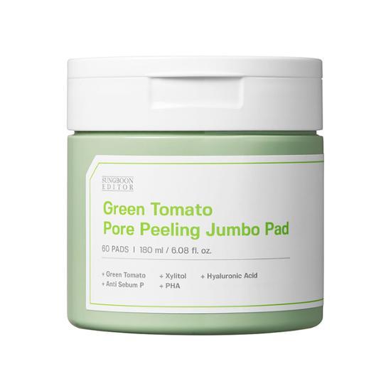 SUNGBOON EDITOR Green Tomato Pore Peeling Jumbo Pad 180ml/60pads - TIANSHOP
