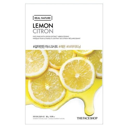 THE FACE SHOP REAL NATURE Face Mask Lemon (20g X 10ea) - TIANSHOP