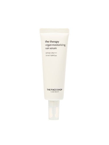 THE FACE SHOP The Therapy Vegan Moisturizing Sun Serum SPF50+ PA++++ 50ml - TIANSHOP